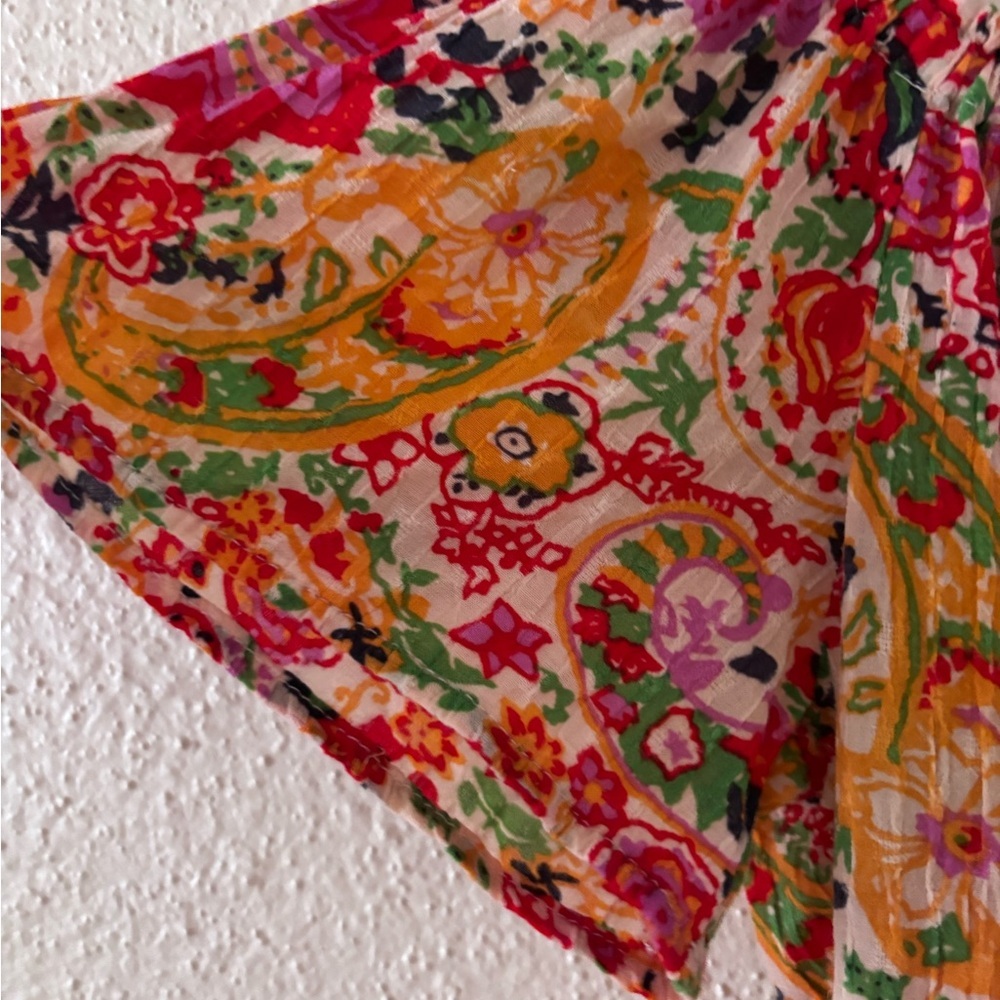 Cynthia Rowley Floral Cropped Off  Shoulder Top S - Picture 3 of 5